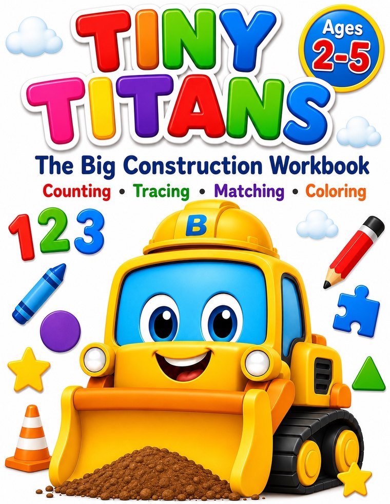 Tiny Titans: The Big Construction Workbook — Book 1 cover