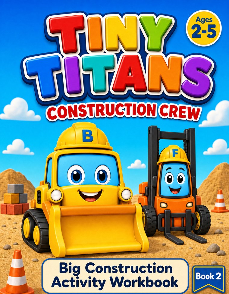 Tiny Titans Construction Crew — Big Construction Activity Workbook, Book 2 cover