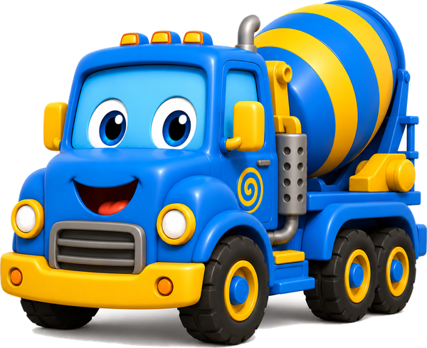 Max the blue cement mixer