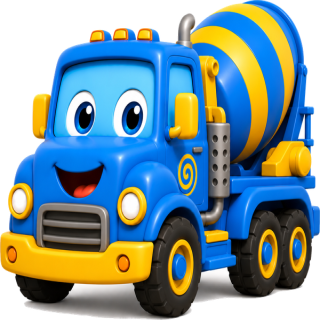 Max the blue cement mixer